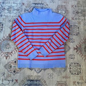 Ann Taylor Lilac and red striped sweater